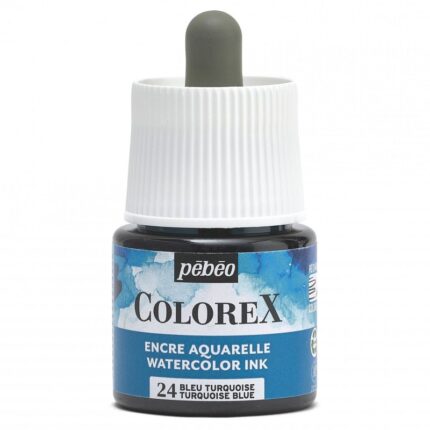 ENCRE AQUARELLE COLOREX 45ML N°09 BLEU TURQUOISE PEBEO