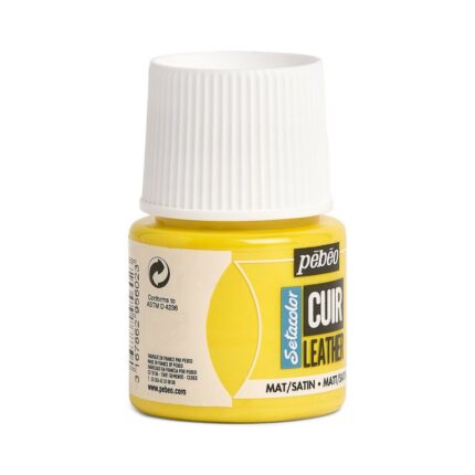 SETACOLOR CUIR 45ML FLUO JAUNE N°47 PEBEO