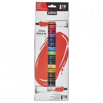 PAQUET DE 18X12ML TUBES PEINTURE A L'HUILE PEBEO REF:668610