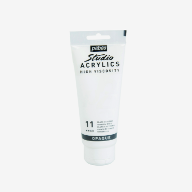 PEINTURE PEBEO STUDIO ACRYLIC 100ML N°11 BLANC DE TITANE