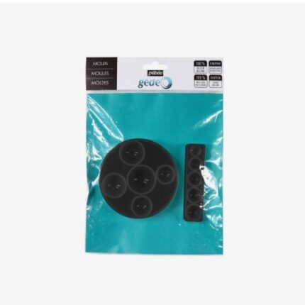 BOITE 2 MOULES EN SILICONE FORME DEMI-SPHERES PEBEO REF:766135