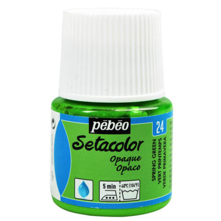PEINTURE TISSU PEBEO SETACOLOR OPAQUE VERT PRINTEM 45ML N°24