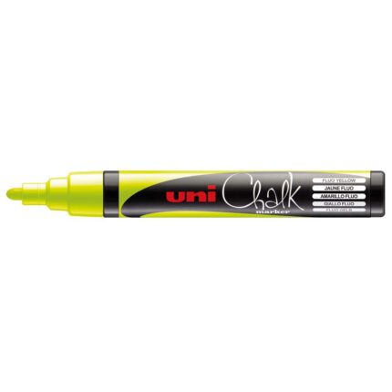 MARQUEUR UNI-CHALK JAUNE FLUO 1.8-2.5MM PWE-5M
