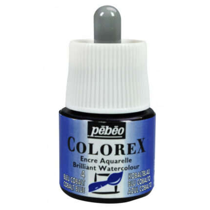 ENCRE AQUARELLE COLOREX 45ML N°04 BLEU COBALT PEBEO