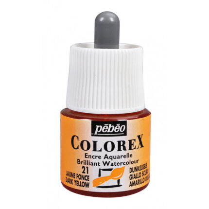 ENCRE AQUARELLE COLOREX 45ML N°21 JAUNE FONCE PEBEO