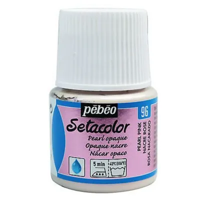 PEINTURE TISSU PEBEO SETACOLOR OPAQUE NACRE ROSE 45ML N°96