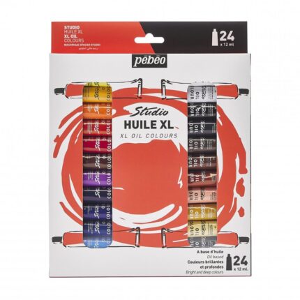 PAQUET DE 24X12ML TUBES PEINTURE HUILE PEBEO REF:668620