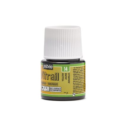 PEINTURE VITRAIL 45ML JAUNE N°14 PEBEO
