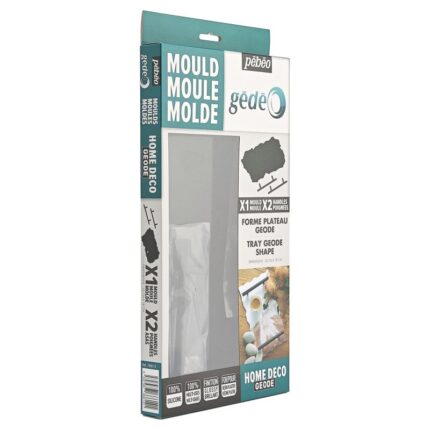 BOITE MOULES EN SILICONE+2 POIGNEES FORME PLATEAU GEODE PEBEO DIME:32CM X 18CM REF:766614