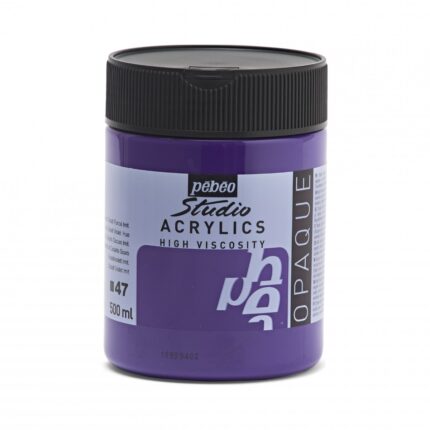 ACRYLICS STUDIO PEBEO 500ML N°47 VIOLET COBALT FONCE IMIT