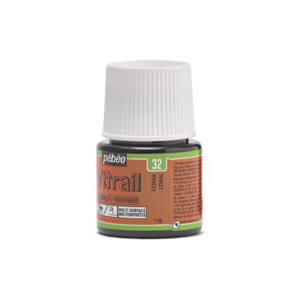 PEINTURE VITRAIL 45ML CORAL N°32 PEBEO