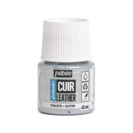 SETACOLOR CUIR 45ML PAILLETTE ARGENT N°36 PEBEO