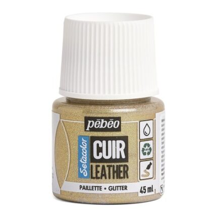 SETACOLOR CUIR 45ML PAILLETTE OR N°37 PEBEO