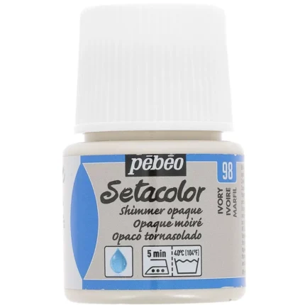 PEINTURE TISSU PEBEO SETACOLOR OPAQUE IVOIRE 45ML N° 98