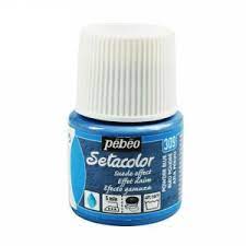 PEINTURE TISSU PEBEO SETACOLOR EFFET DAIM BLEU POU45ML N°309