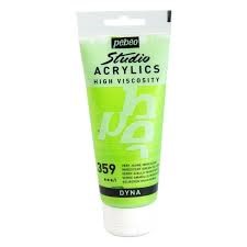 PEINTURE PEBEO STU ACRYLIC 100ML VERT JAUNE IRIDESCENT N°359