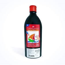 PEINTURE GOUACHE FABER-CASTELL NOIR 500ML REF:144511