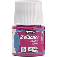 PEINTURE TISSU PEBEO SETACOLOR OPAQUE FRAMBOISE 45ML N° 81