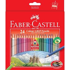 BTE DE 24 CRAYON DE COULEUR GRIP FABER CASTELL