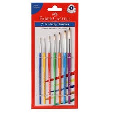 P DE 7 PINCEAUX ROND TRI-GRIP FABER CASTELL REF:116701
