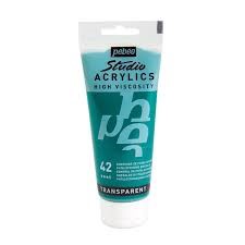 PEINTURE PEBEO STUDIO ACRYLIC 100ML N°42 EMERAUDE DE PHTALOCYANINE