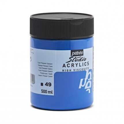 ACRYLICS STUDIO PEBEO 500ML N°49 BLEU PRIMAIRE