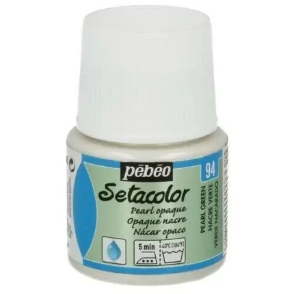 PEINTURE TISSU PEBEO SETACOLOR OPAQUE NACRE VERTE 45ML N°94
