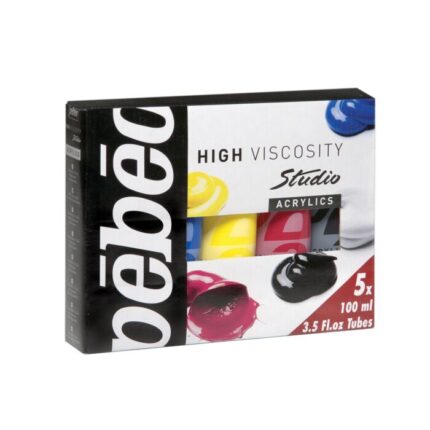 PAQUET DE 5 TUBES 100ML ACRYLIC PEBEO REF:833000