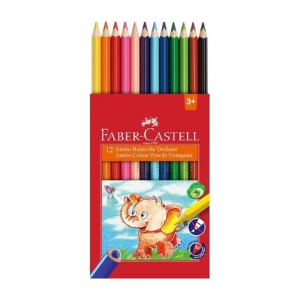 PAQUET DE 12 CRAYON COULEUR JUMBO FABER CASTELL REF:116501