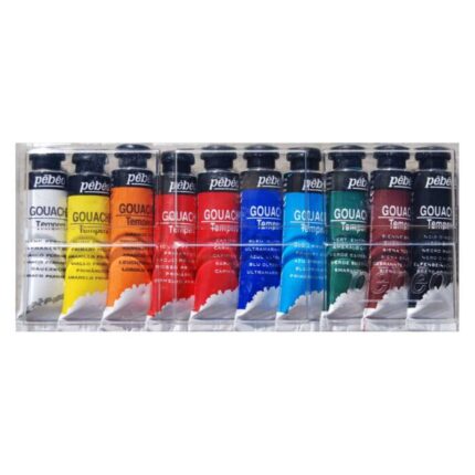 BOITE DE 10 TUBES GOUACHE 10ML PEBEO