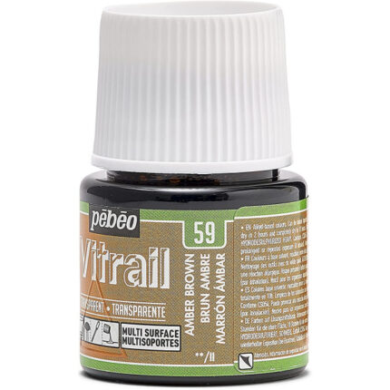PEINTURE VITRAIL 45ML BRUN AMBRE N°59 PEBEO