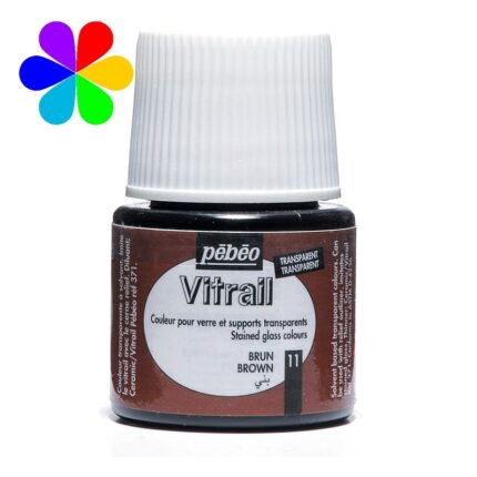PEINTURE VITRAIL 45ML BRUN N°11 PEBEO