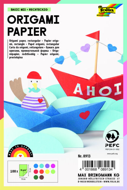 FO74 PACK DE 100 FEUILLES PAPIER ORIGAMI 10X15 cm 70G/M²  COULEUR ASSORTIES