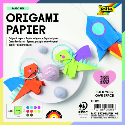 FO75 PACK DE 100 FEUILLES PAPIER ORIGAMI 15X15 cm 70G/M²  COULEUR ASSORTIES