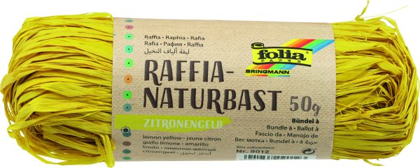 RAPHIA -  50 grs JAUNE CITRON