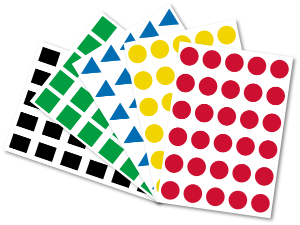 GOMMETTES - 40 PLANCHES 24 mm ASSORTIES