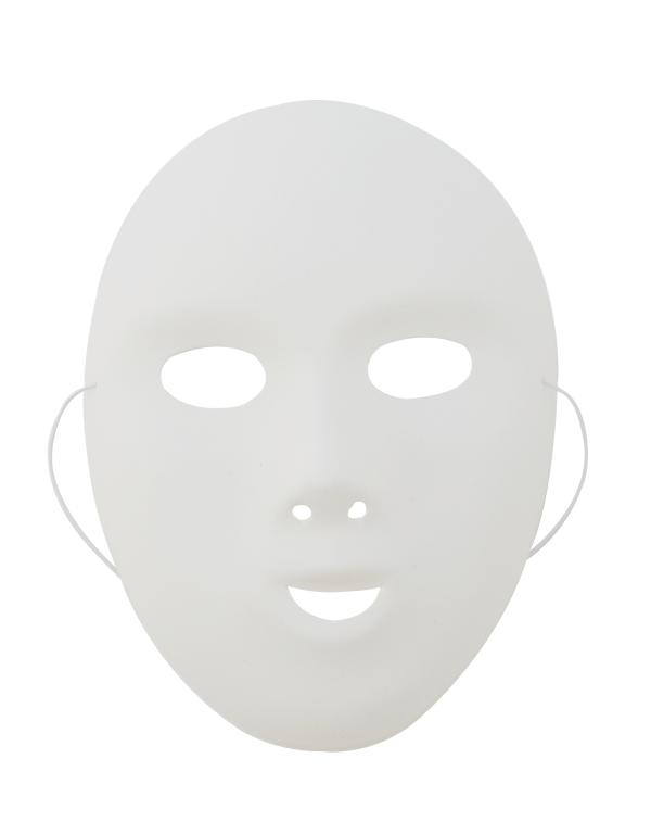 12 MASQUES BLANCS ENFANT - 14 X 19 cm