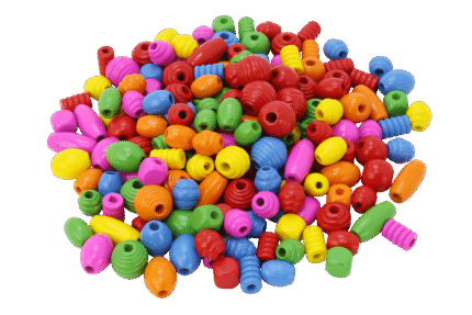 OC29 -SACHET 500g PERLE BOIS ASSORTI -10 FORMES/6 COUL -12/16/20/25mm