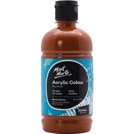 PEINTURE ACRYLIC 500ML TERRE DE SIENNE BRULEE MONT MARTE