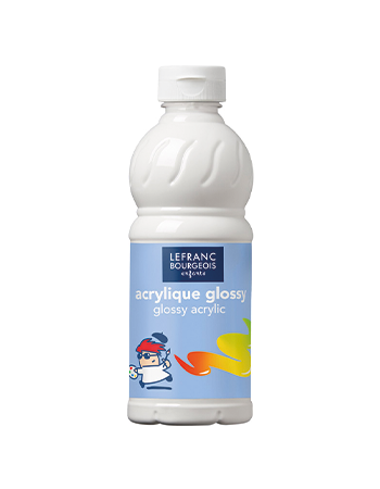 PEINTURE ACRYLIQUE BRILLANTE 500ML L&B BLANC
