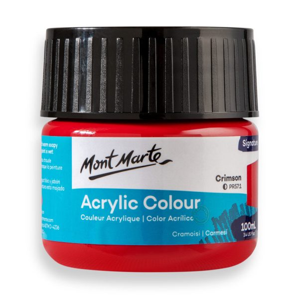 PEINTURE ACRYLIQUE 100ML CRAMOISI REF:MSCH1011 MONT MARTE