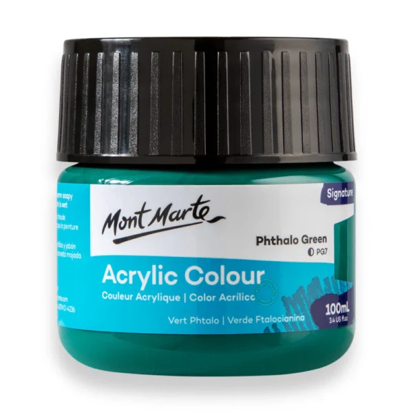 PEINTURE ACRYLIQUE 100ML VERT PHTALO REF:MSCH1024 MONT MARTE