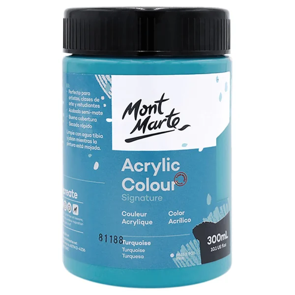 ACRYLIC STUDIO MONT MARTE 300ML TURQUOISE