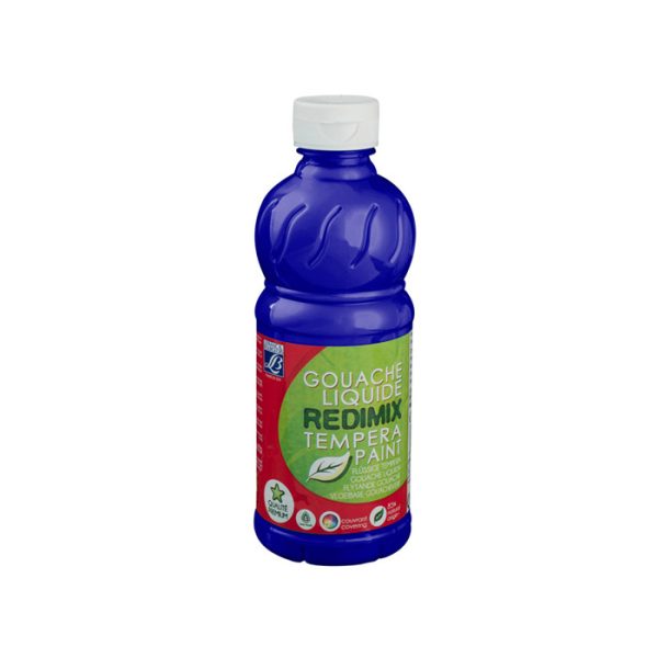 PEINTURE GOUACHE LIQUIDE 500ML L&B BLEU TURQUOISE N°050