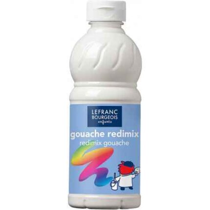 PEINTURE GOUACHE LIQUIDE 500ML L&B BLANC N°001