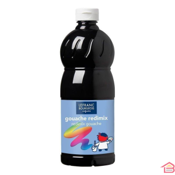 PEINTURE GOUACHE LIQUIDE 500ML L&B NOIR N°265